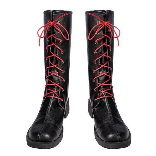 The Suicide Squad Harley Quinn 2021 Movie Black Shoes Cosplay Boots