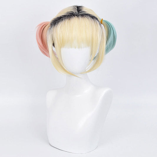 Perruque de cosplay dorée Harley Quinn Birds of Prey de DC Comics