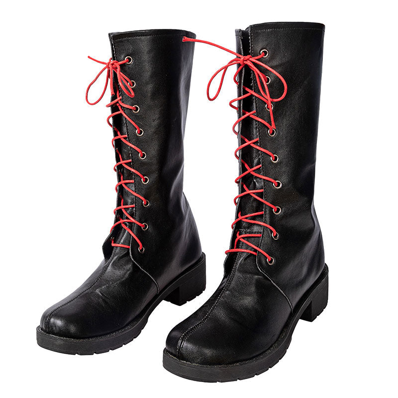 The Suicide Squad Harley Quinn 2021 Movie Black Shoes Cosplay Boots