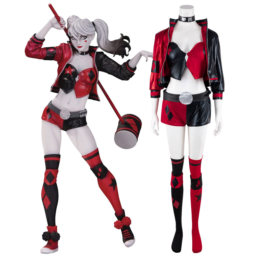 DC Comics Red White & Black: Harley Quinn Cosplay Costume
