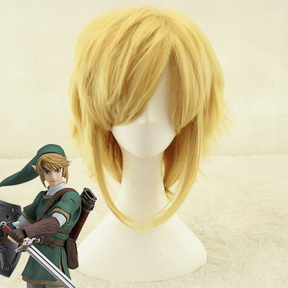 The Legend of Zelda Zeruda no Densetsu Link Golden Cosplay Wig
