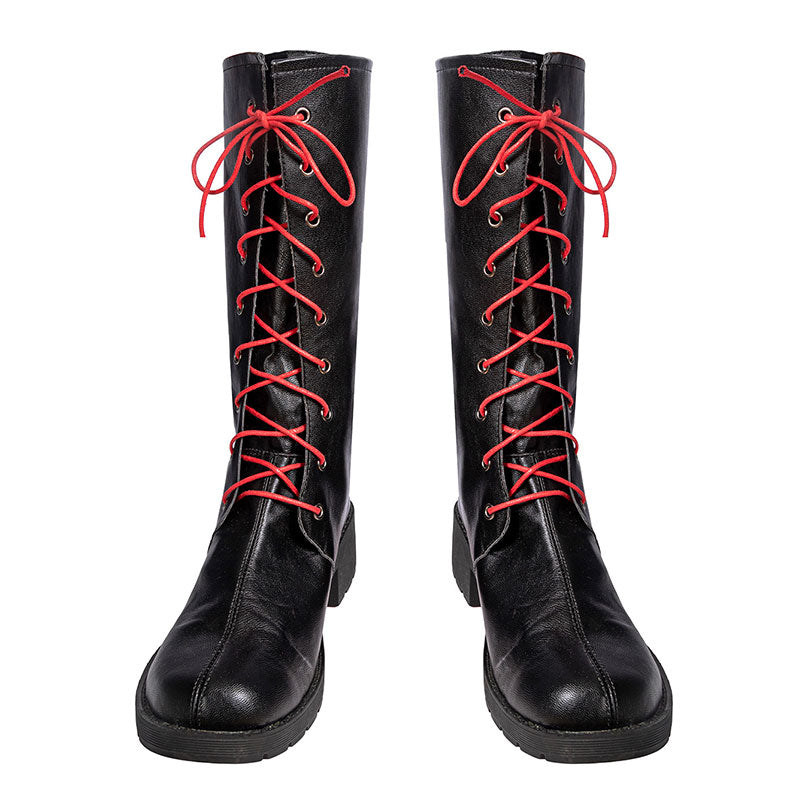 The Suicide Squad Harley Quinn 2021 Movie Black Shoes Cosplay Boots