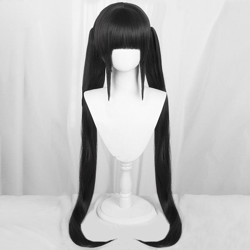 Azur Lane Noshiro Maid Perruque de Cosplay Noire