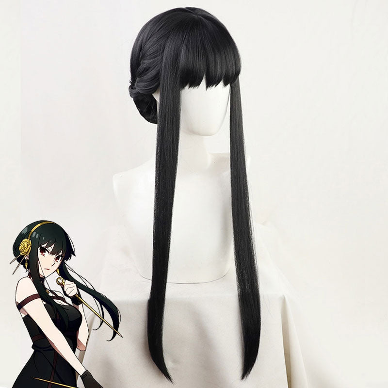 SPY×FAMILY Yor Forger schwarze Cosplay-Perücke