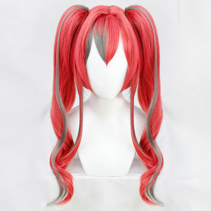 Perruque de cosplay Azur Lane Bremerton rose gris
