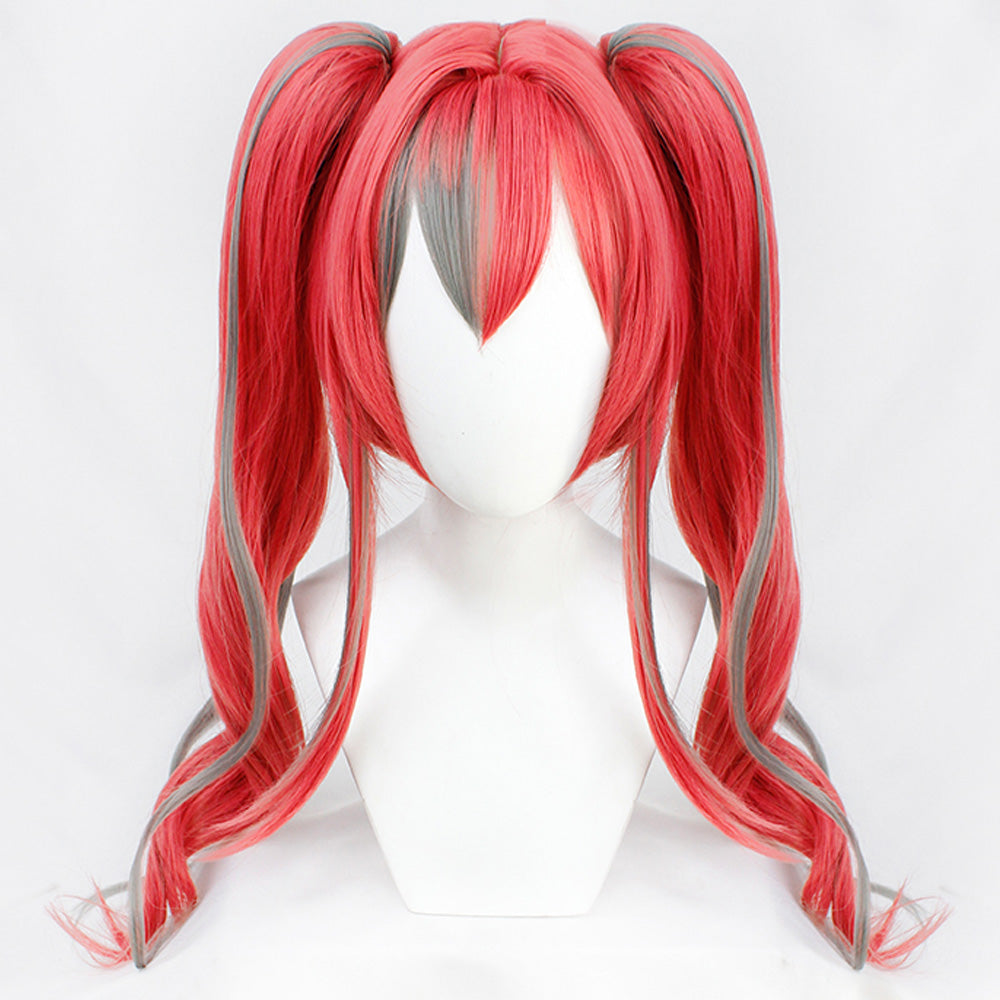 Perruque de cosplay Azur Lane Bremerton rose gris