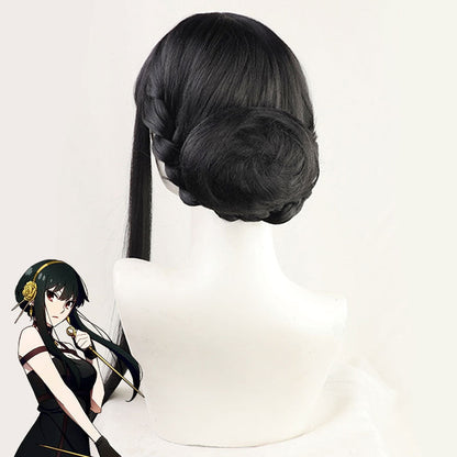 SPY×FAMILY Yor Forger schwarze Cosplay-Perücke