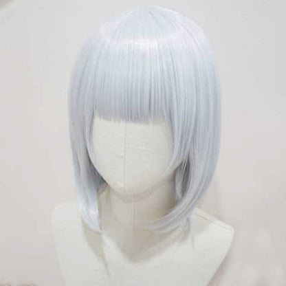 Perruque de Cosplay Azur Lane Dido Bisque Doll Blanc Argenté