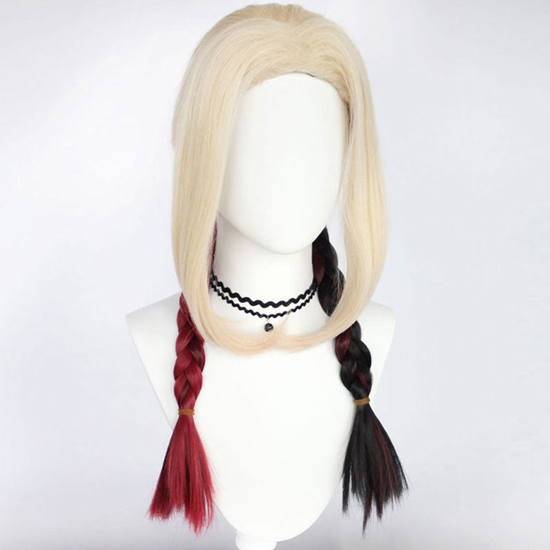 The Suicide Squad 2 Harley Quinn Golden Red Cosplay Wig