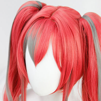 Perruque de cosplay Azur Lane Bremerton rose gris