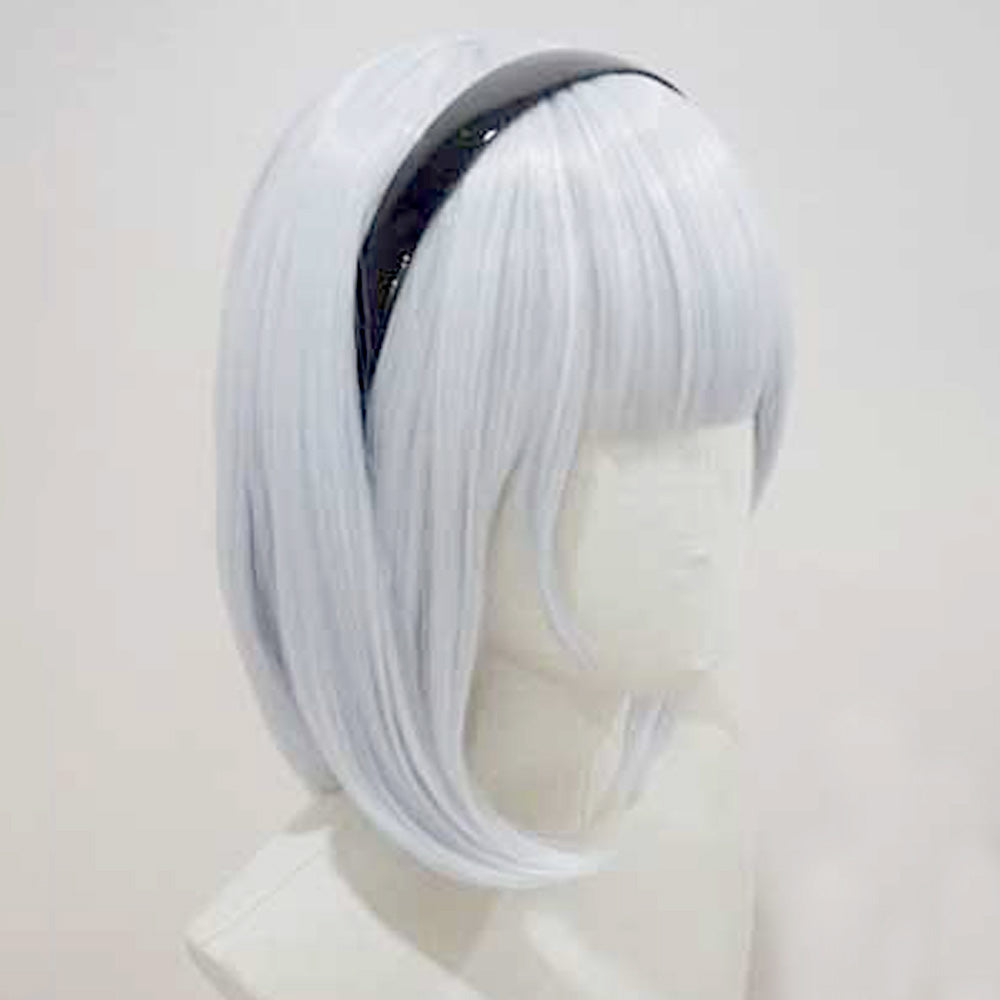 Perruque de Cosplay Azur Lane Dido Bisque Doll Blanc Argenté