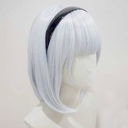 Perruque de Cosplay Azur Lane Dido Bisque Doll Blanc Argenté