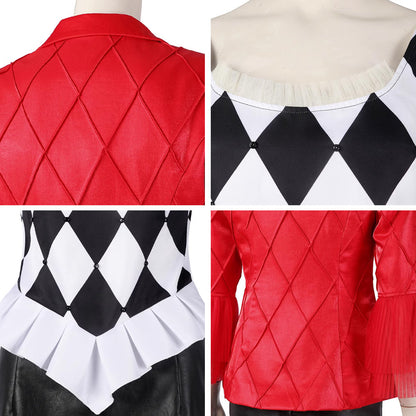 Joker: Folie à Deux Harley Quinn Veste de costume rouge et noire Cosplay