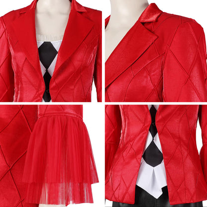 Joker: Folie à Deux Harley Quinn Veste de costume rouge et noire Cosplay