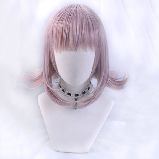 DanganRonpa Dangan Ronpa Chiaki Nanami Pink Cosplay Perücke