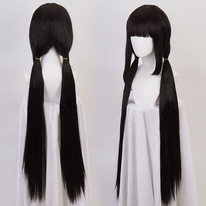 Perruque de cosplay noire Maki Harukawa de Danganronpa V3: Killing Harmony