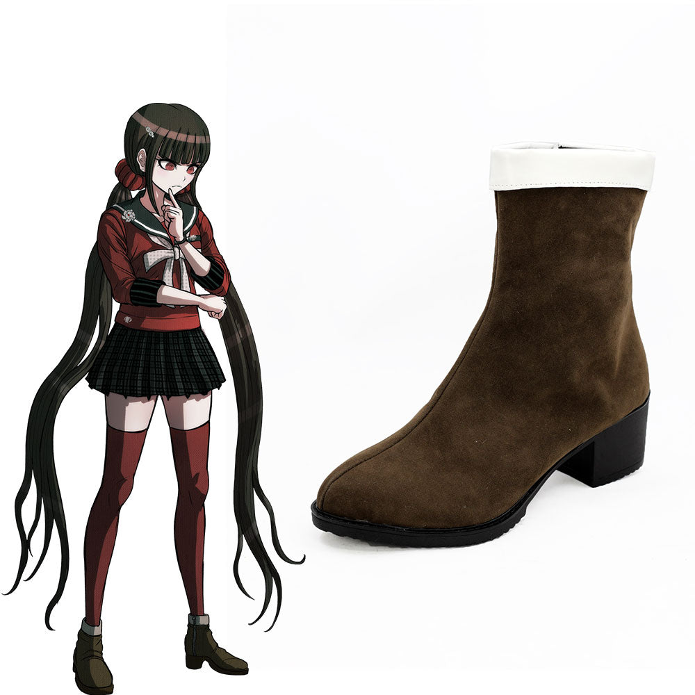 Danganronpa V3: Killing Harmony Maki Harukawa Braune Schuhe Cosplay-Stiefel