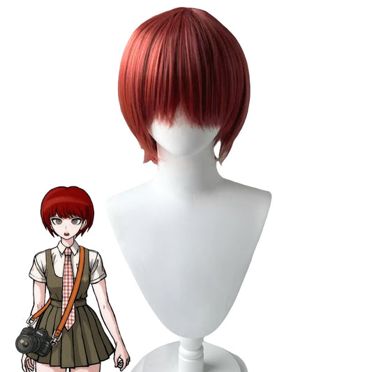 Danganronpa Mahiru Koizumi Red Cosplay Wig