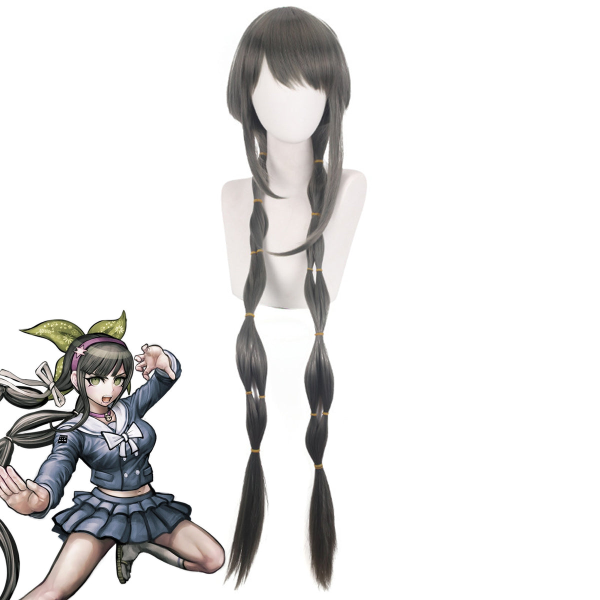 Danganronpa V3: Killing Harmony Tenko Chabashira Deep Green Cosplay Wig