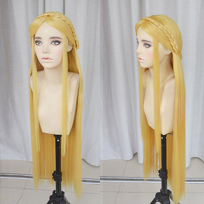The Legend of Zelda: Breath of the Wild Prinzessin Zelda Goldene Cosplay Perücke