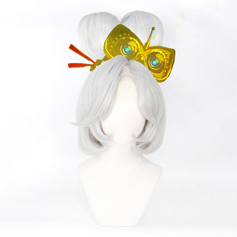 Perruque de cosplay Zelda: Tears of the Kingdom Purah Argentée