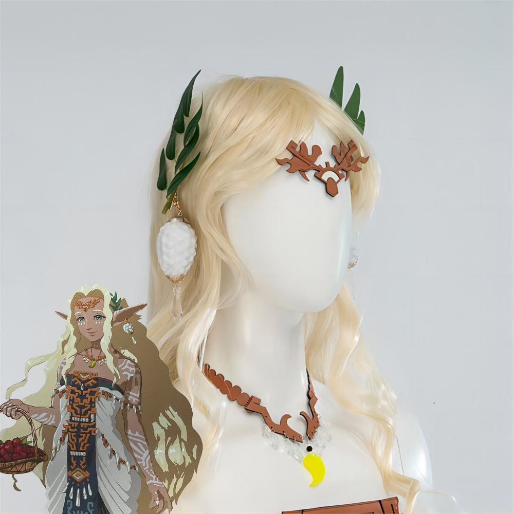 The Legend of Zelda: Tears of the Kingdom Queen Sonia Golden Cosplay Wig